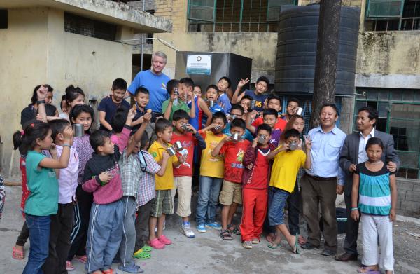 With LHA clean water project for Tibetan communities in India
